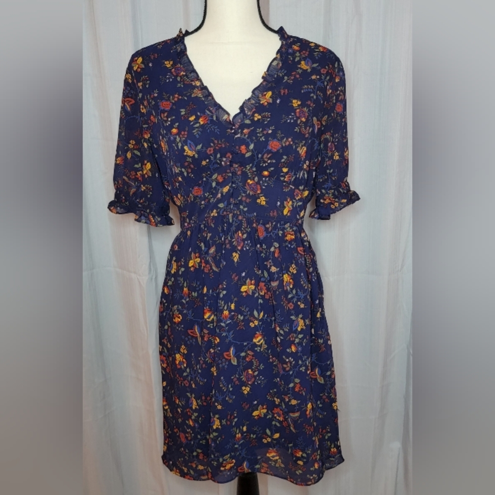Madewell Freesia Dress climbing vine pattern Size 4